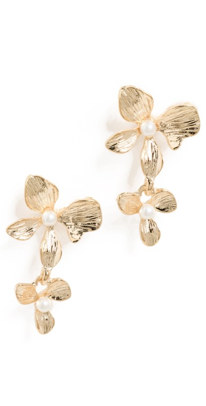SHASHI Apana Pearl Earrings Gold