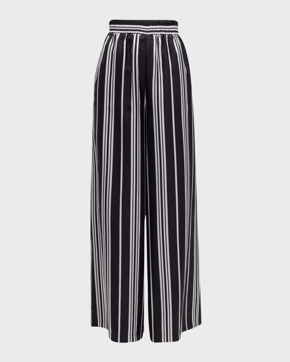 Lillian Striped Wide-Leg Pants