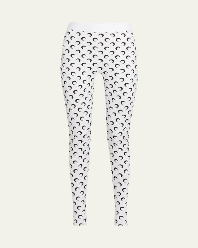 Moon-Print Stirrup Leggings