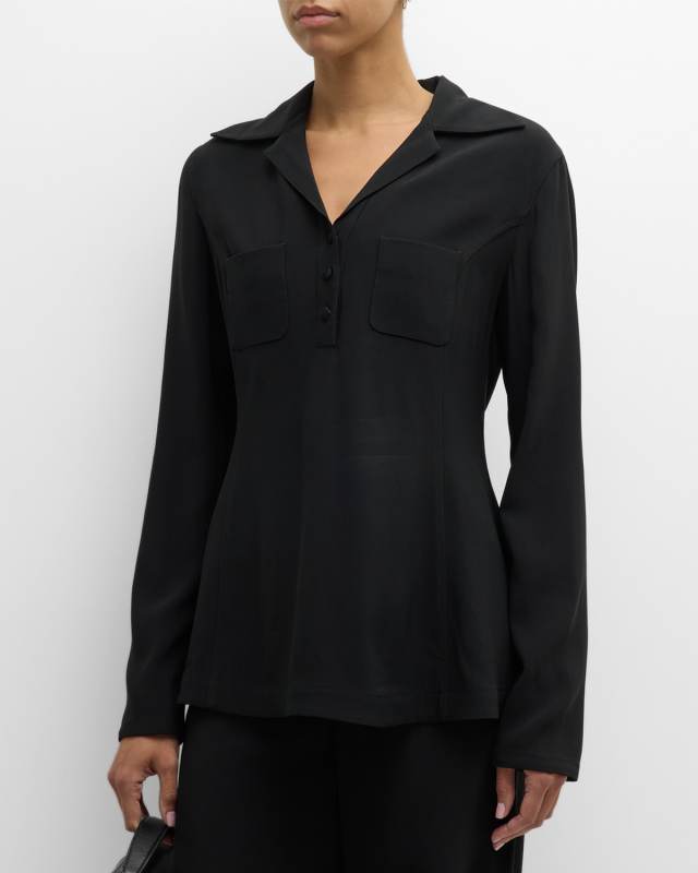 Slim A-Line Collared Shirt
