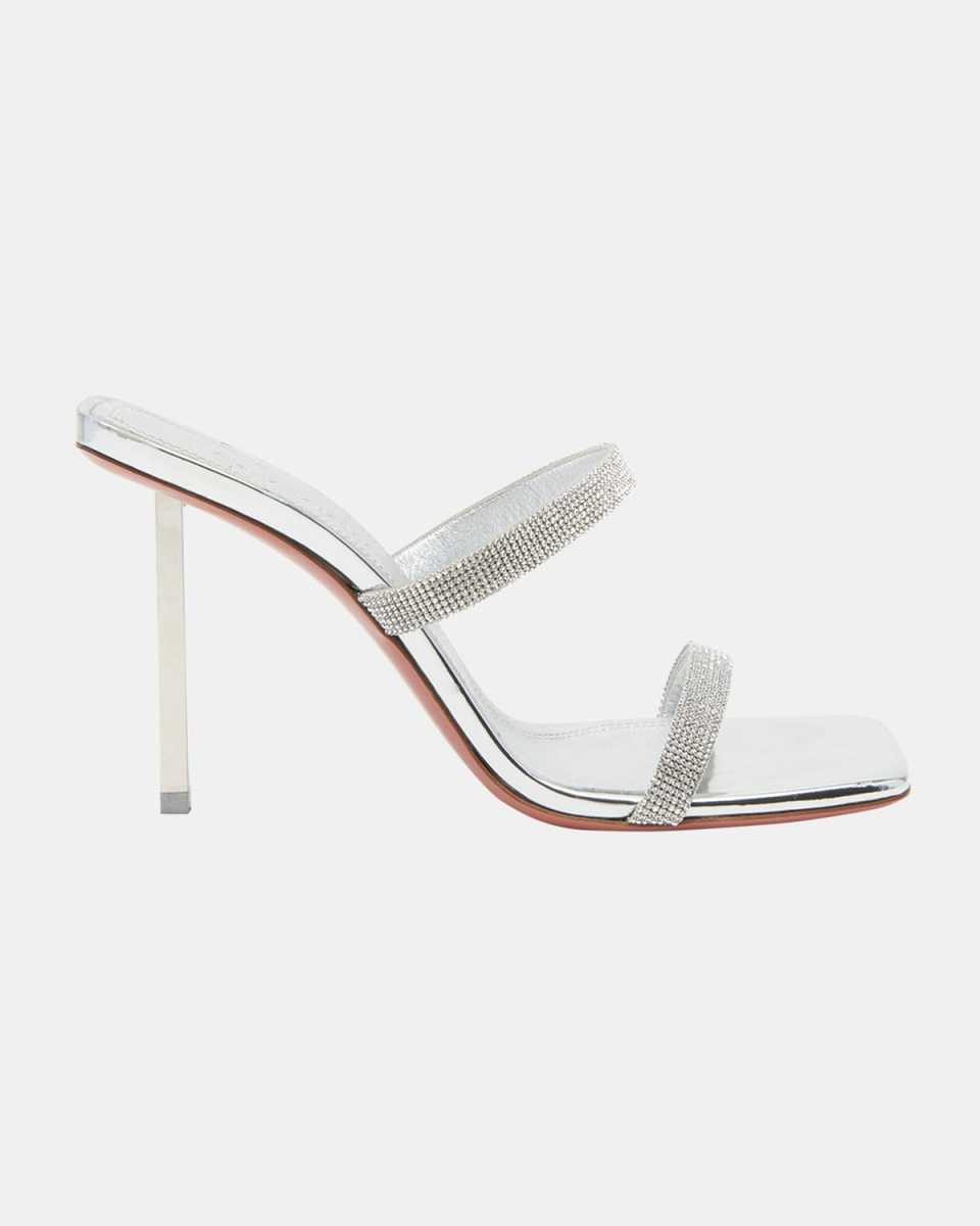 Rih Metallic Leather Stiletto Sandals