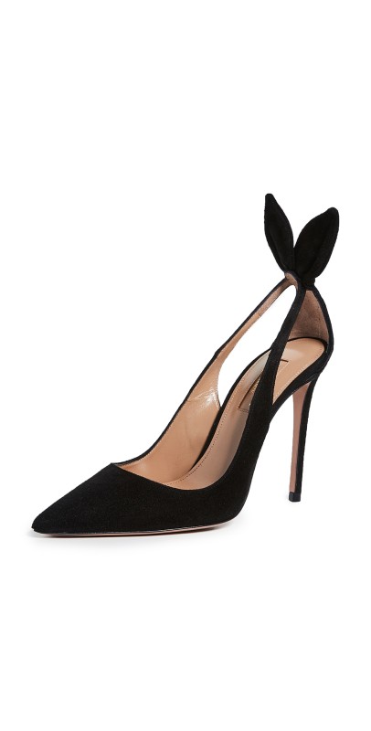 Aquazzura Bow Tie Pumps 105mm Black