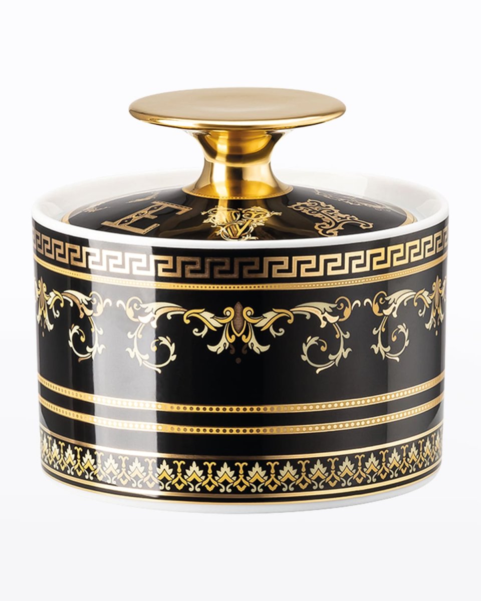 Virtus Gala Black Covered Sugar Bowl