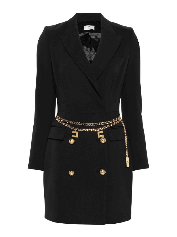 Elisabetta Franchi Robe Au Genou - Noir
