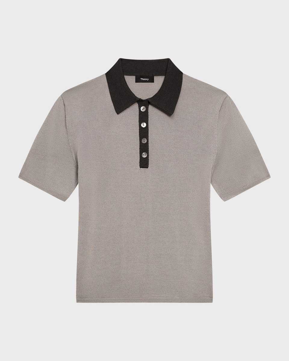Neo Bering Contrast Wool-Blend Short-Sleeve Polo Shirt