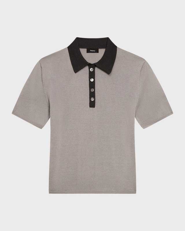 Neo Bering Contrast Wool-Blend Short-Sleeve Polo Shirt