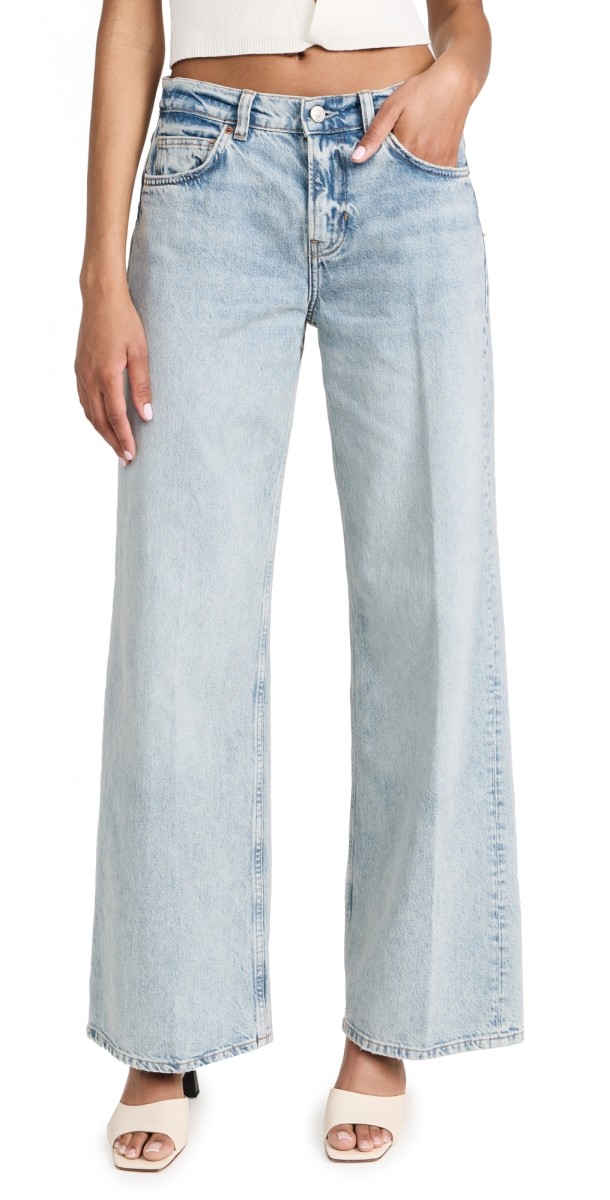 Reformation Cary Low Rise Slouchy Wide Leg Jeans Folsom