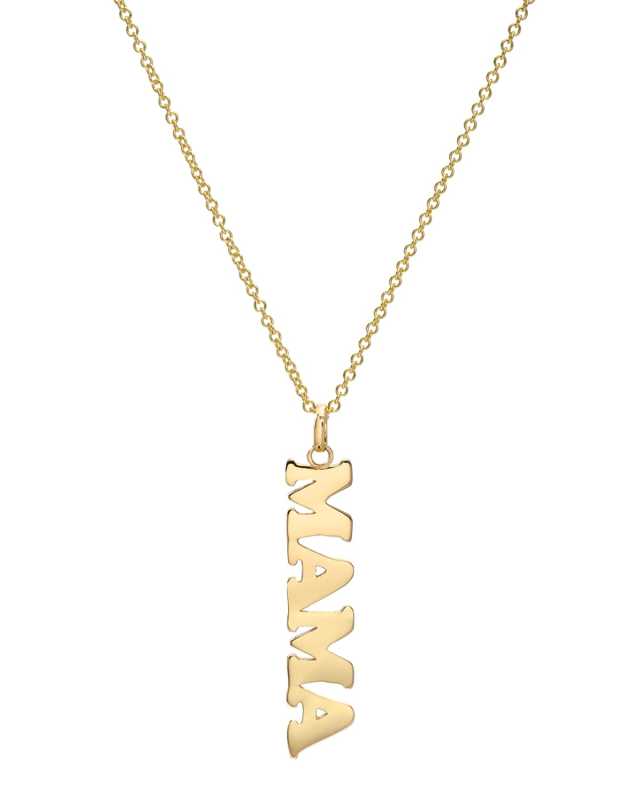 14k Gold Mama Pendant Necklace
