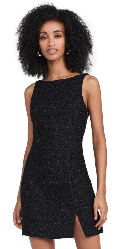 WAYF Scooped Back Mini Dress Black