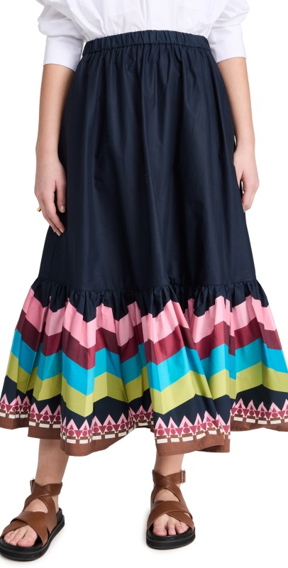 La Double J Sunset Skirt Sunset Navy Placée