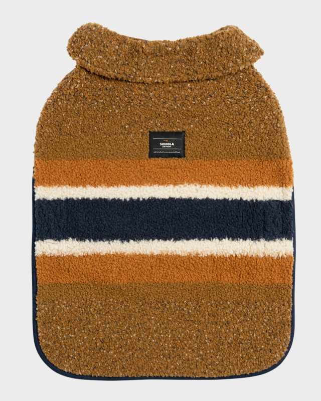 Striped Sherpa Pet Coat, Size