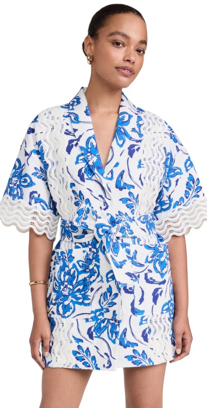 Significant Other Eleni Mini Dress Cream Hibiscus