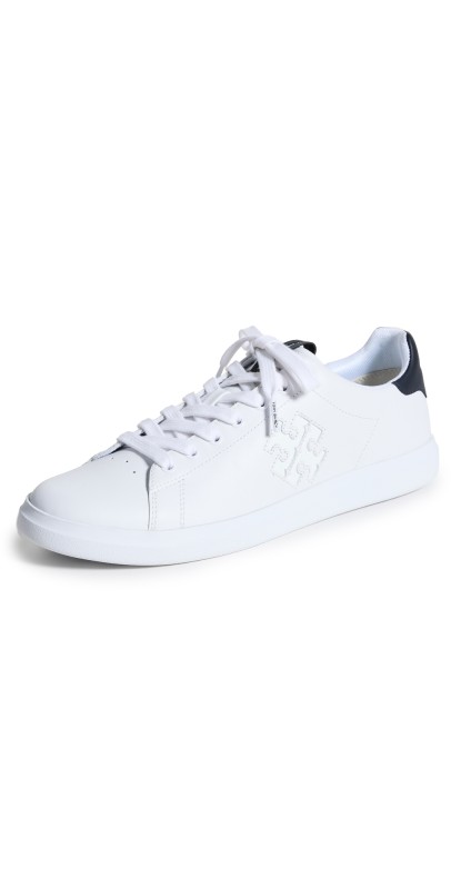 Tory Burch Logo Howell Court Sneakers White / Perfect Navy