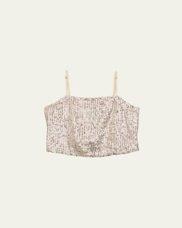 Girl's Taylor Sequin Top, Size S-