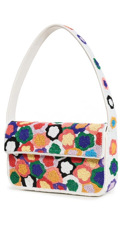 STAUD Tommy Beaded Bag Spring Bouquet