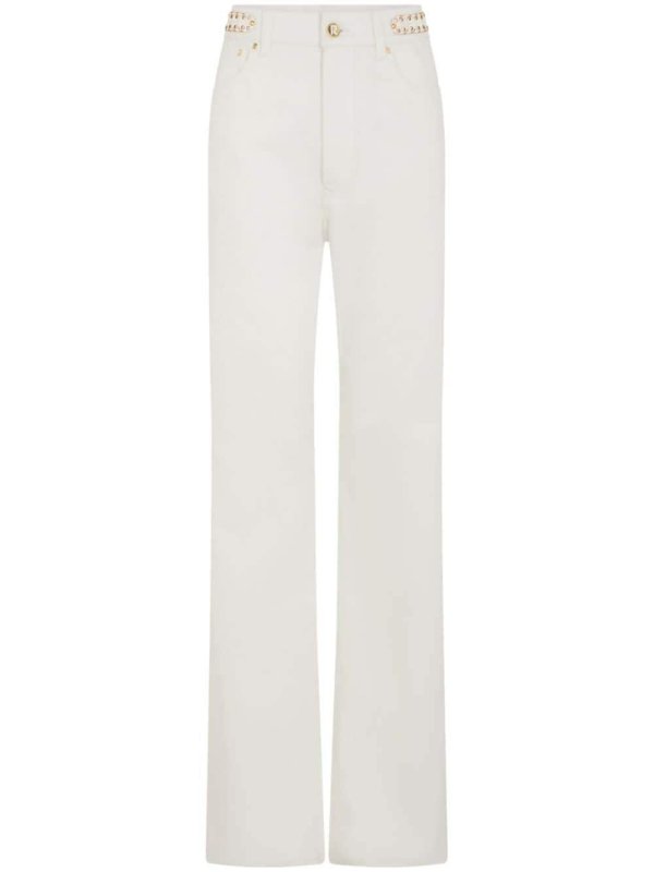 paillette-embellished flared jeans