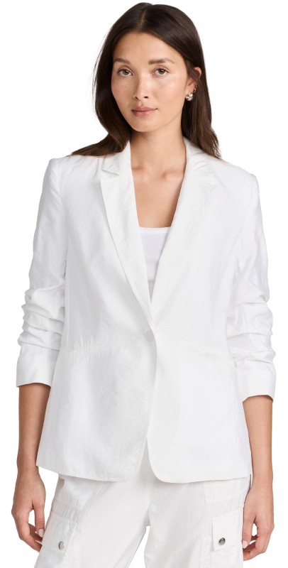 Cinq à Sept Tumbled Woven Khloe Blazer White