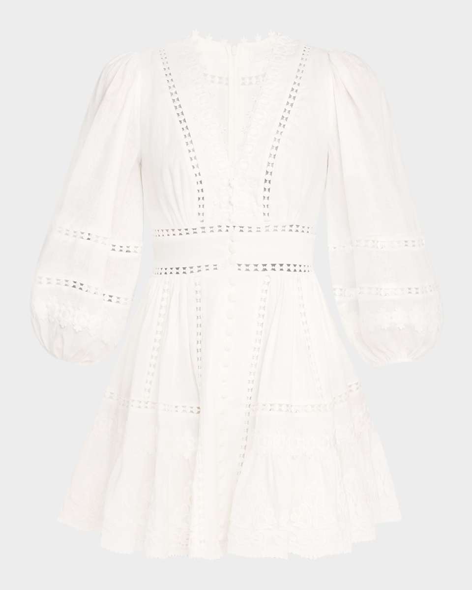 Pop Trimmed Mini Dress