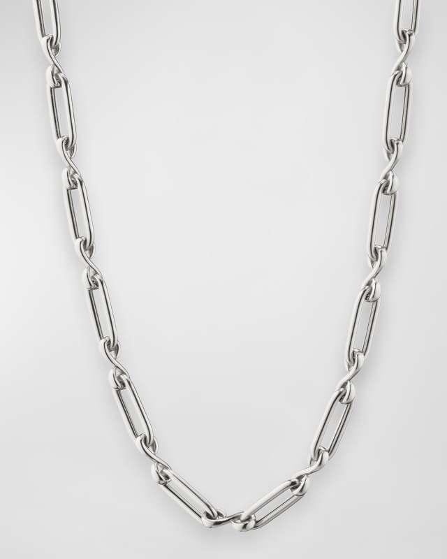 925 Sterling Silver Link and Infinity Necklace