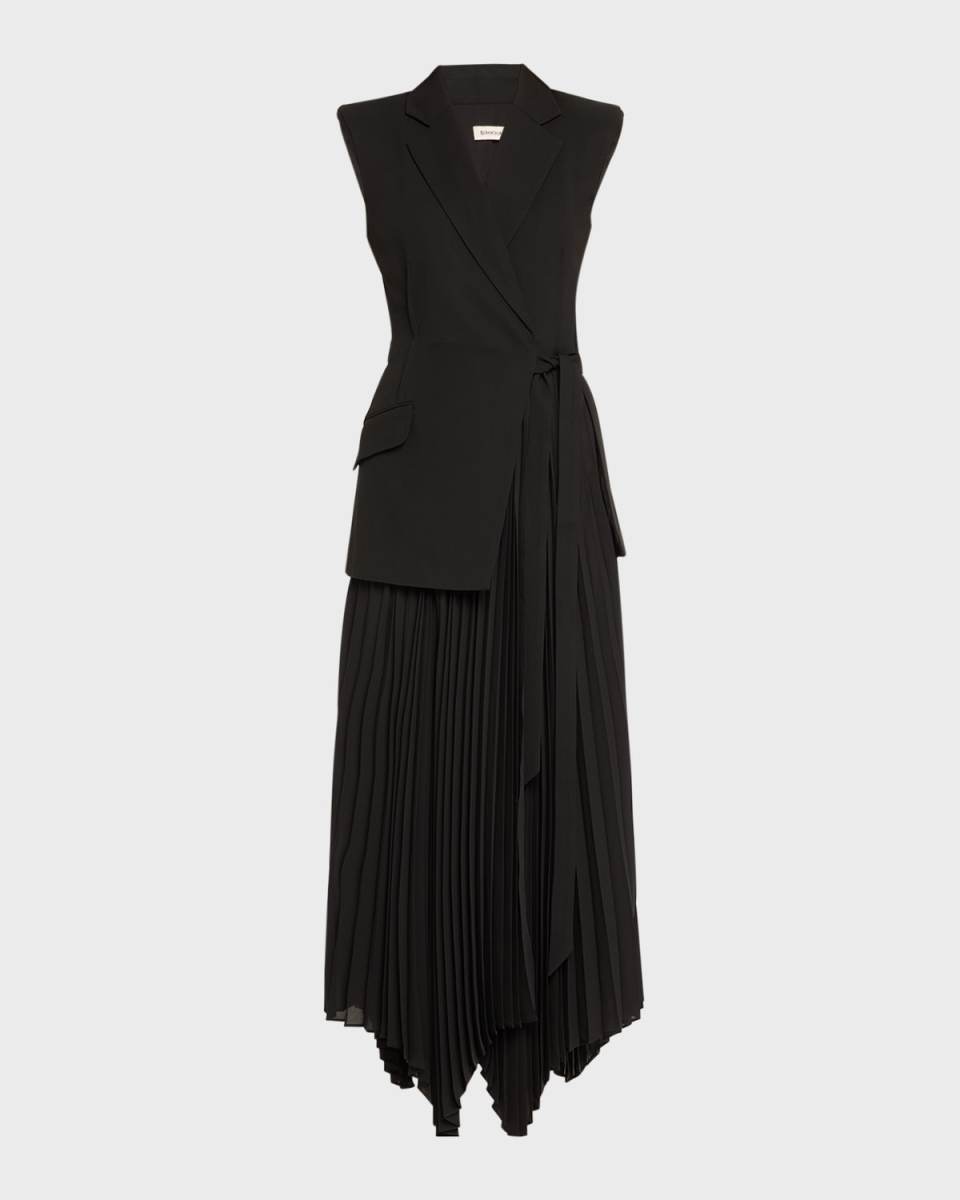 Helena Combo Blazer Sleeveless Midi Dress