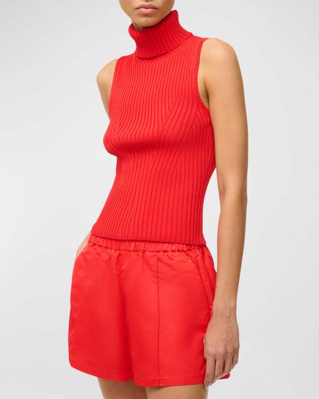 Callum Sleeveless Turtleneck Knit Top