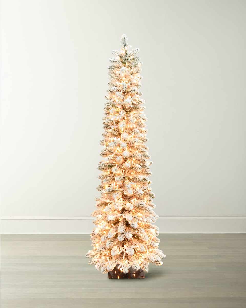 Snowy Aspen Pine Pre-Lit Christmas Tree, 4.5'