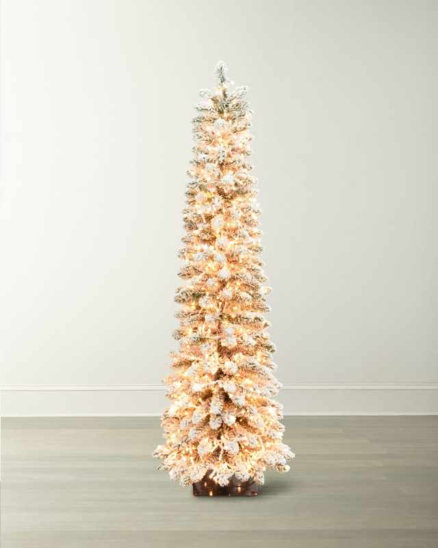 Snowy Aspen Pine Pre-Lit Christmas Tree, 4.5'