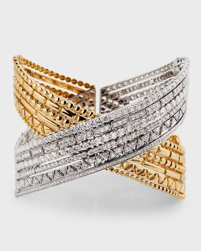 18K Yellow and White Gold Diamond Bracelet