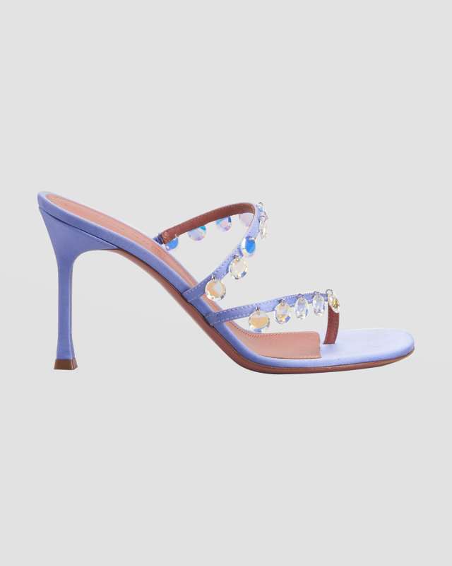 Tina Satin Crystal Charm Sandals