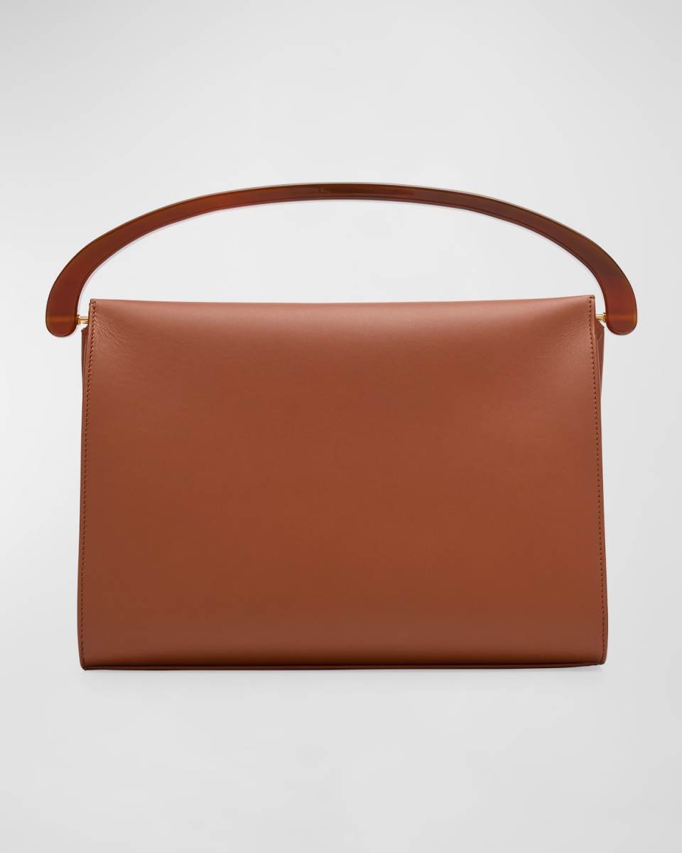 Crisp Leather Top-Handle Bag