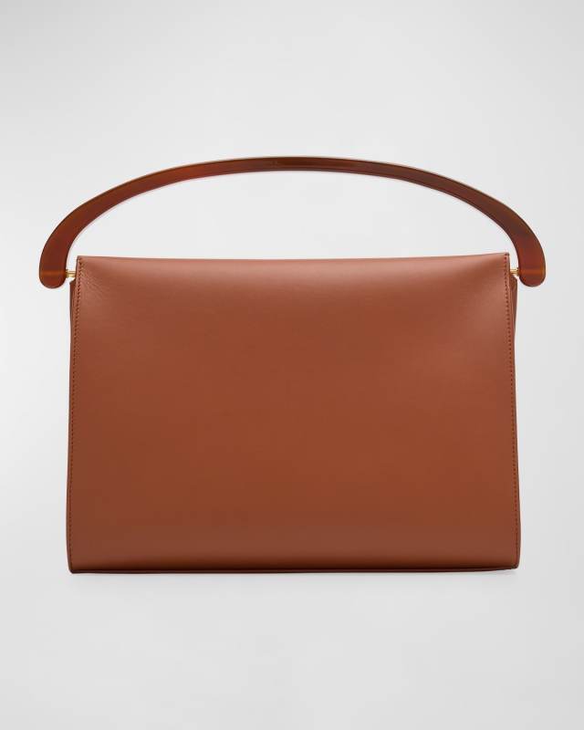 Crisp Leather Top-Handle Bag