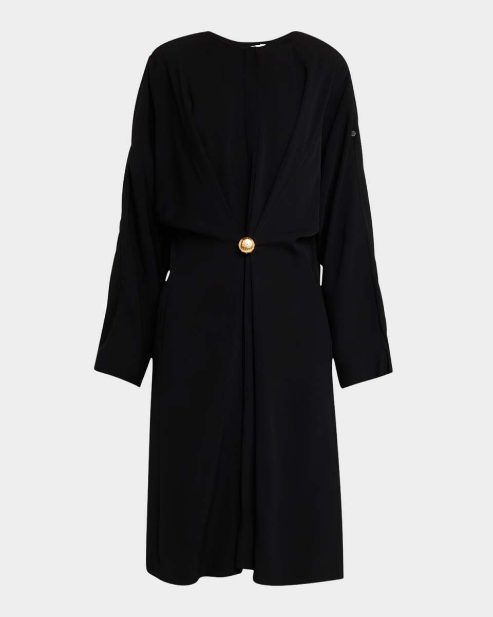 Pebble Long-Sleeve Midi Dress