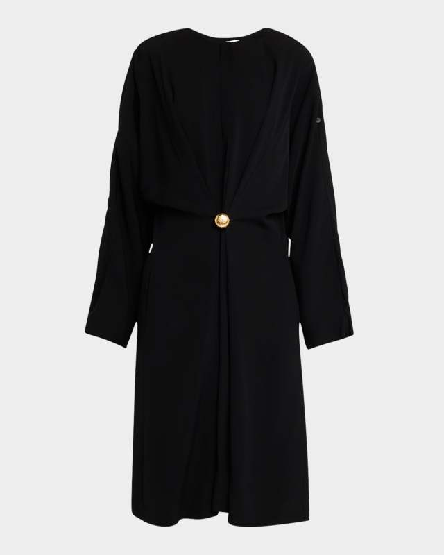 Pebble Long-Sleeve Midi Dress