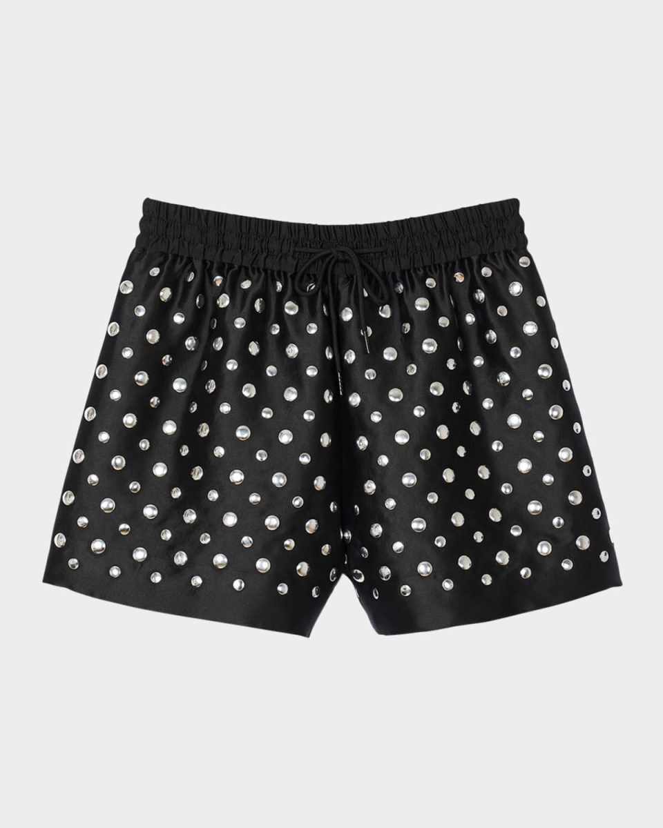 Halo Studded Drawstring Shorts