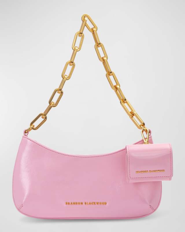 Jacqueline Zip Leather Chain Shoulder Bag