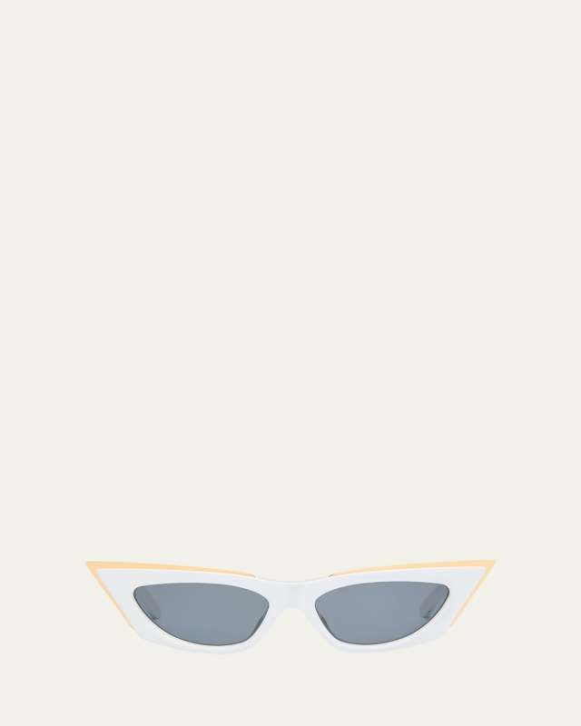 V-Goldcut I Acetate & Titanium Cat-Eye Sunglasses