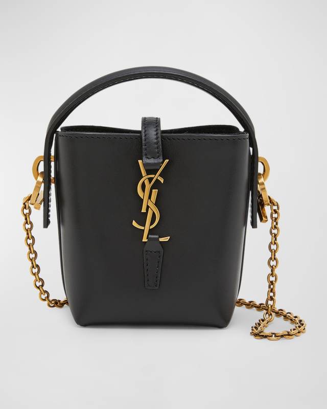 Le 37 Micro YSL Leather Bucket Bag