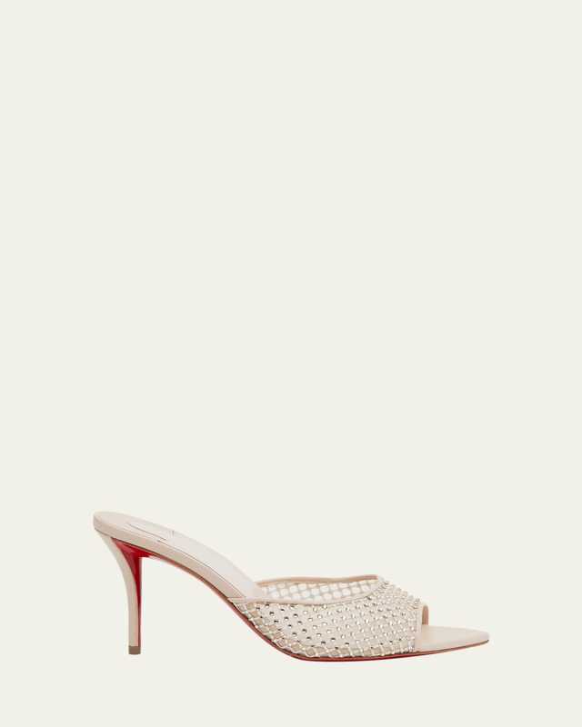 Apostropha Strass Net Red Sole Mule Sandals