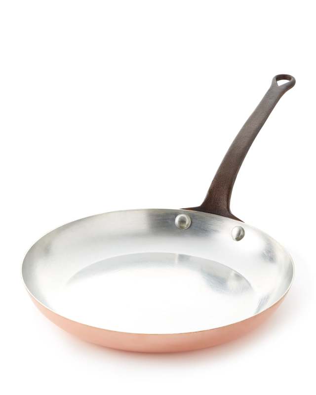 Solid Copper Fry Pan with Tin Lining