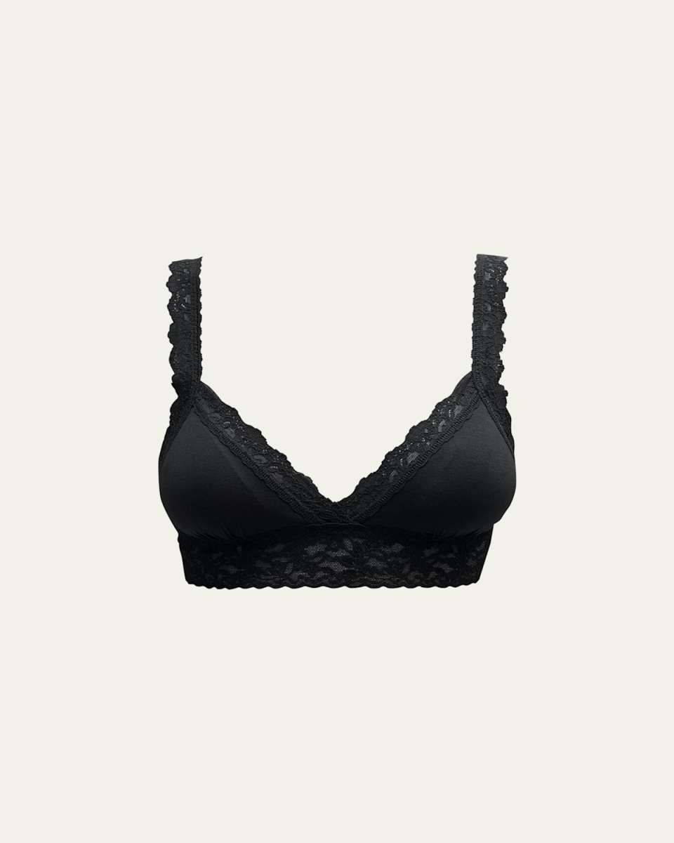 Organic Cotton Padded Lace-Trim Bralette