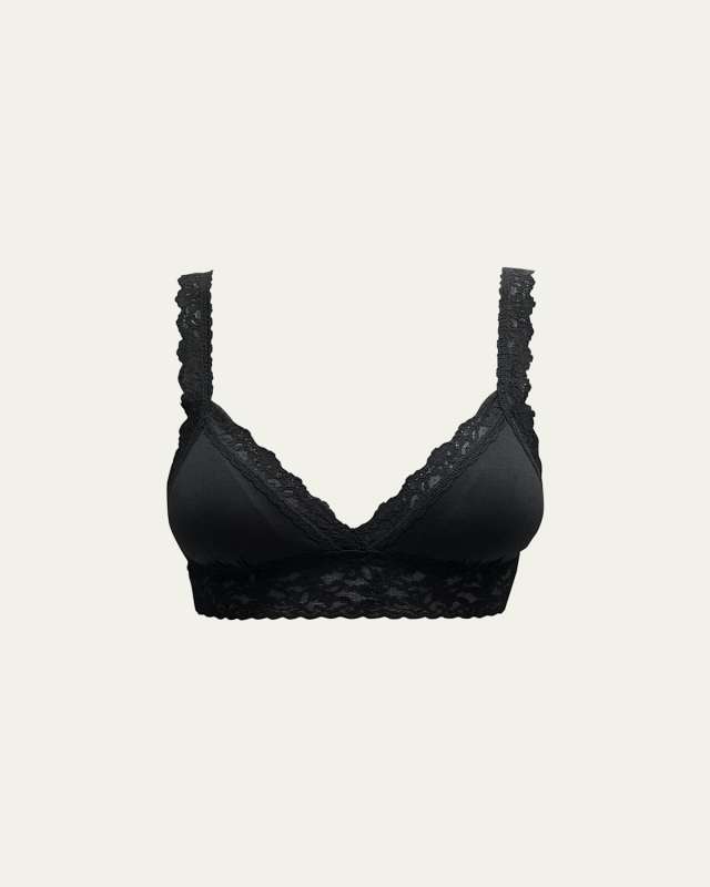 Organic Cotton Padded Lace-Trim Bralette