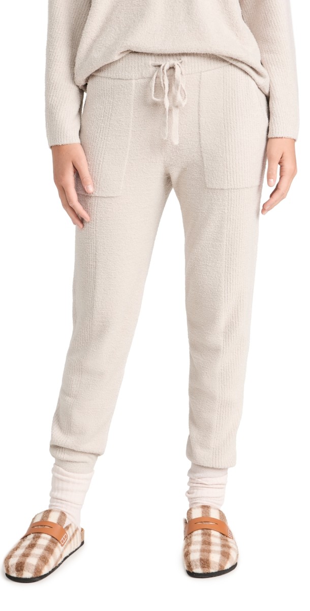 Barefoot Dreams Rib Blocked Pants Silver