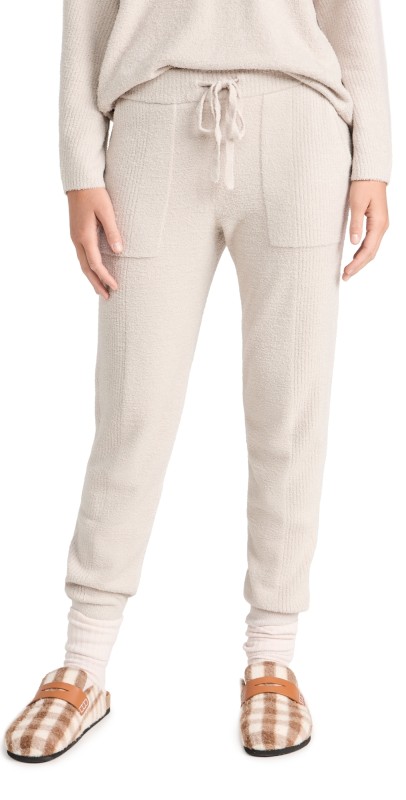 Barefoot Dreams Rib Blocked Pants Silver