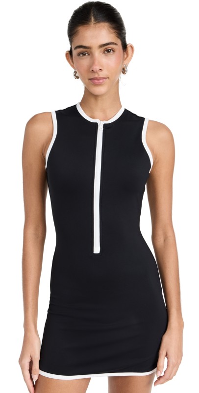 Good American Varsity Swim Dress Black001