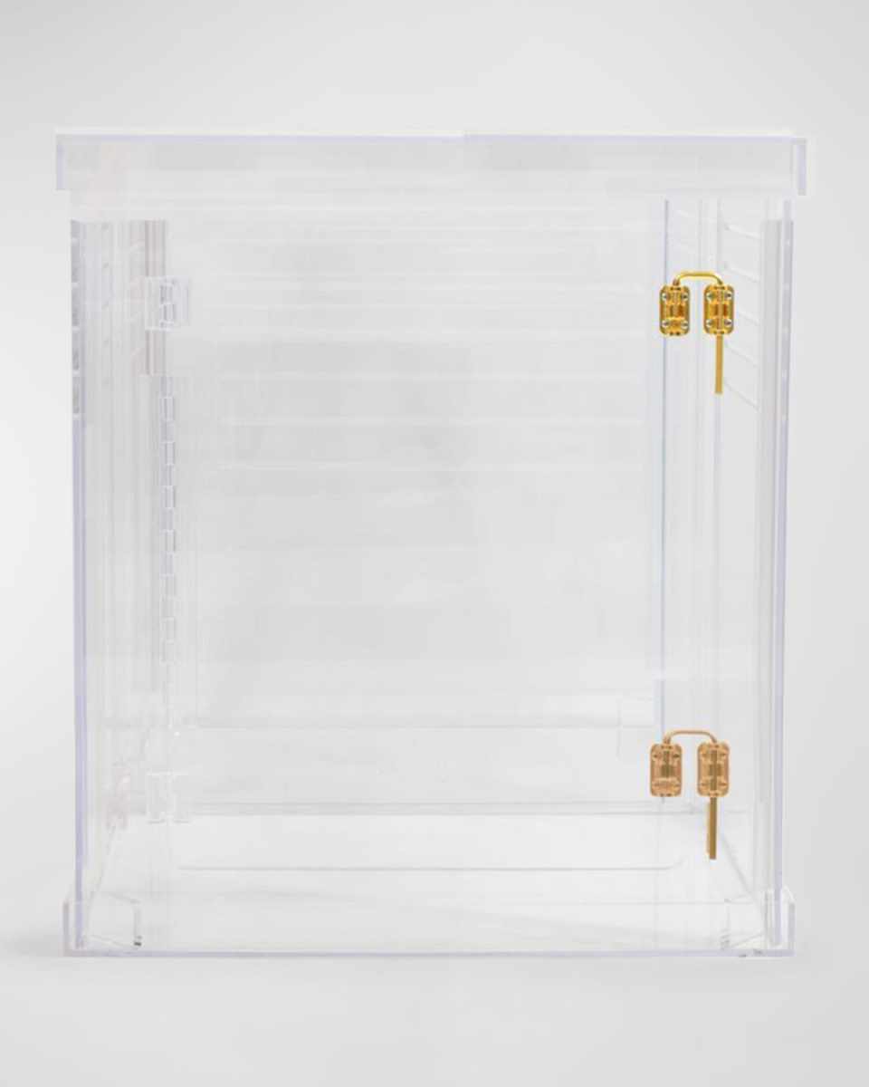 Large Clear View Pet Crate with Golden Latches