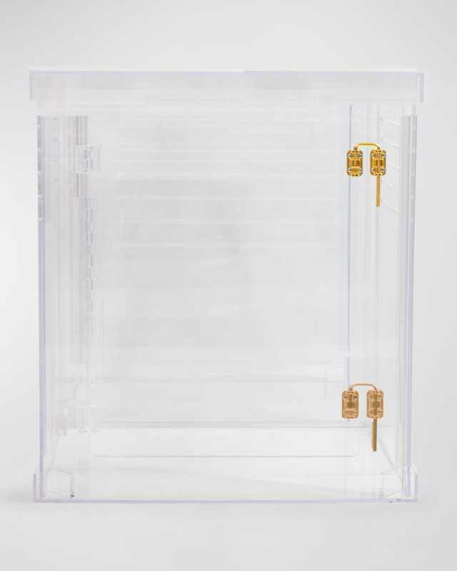 Large Clear View Pet Crate with Golden Latches