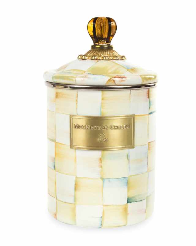 Parchment Check Medium Canister