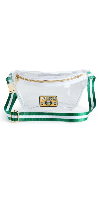 Stoney Clover Lane Green Bay Packers Clear Fanny Pack Green/Whit