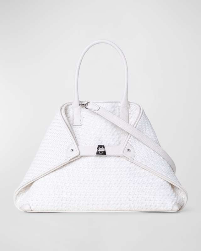 Ai Small Braided Leather Top-Handle Bag