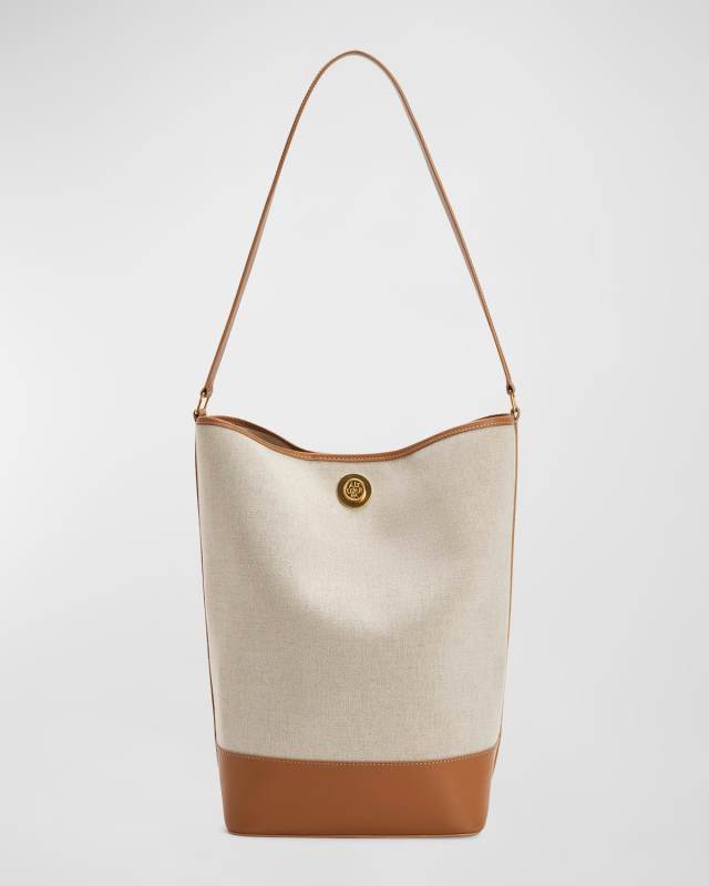 Large North-South Canvas Bucket Bag
